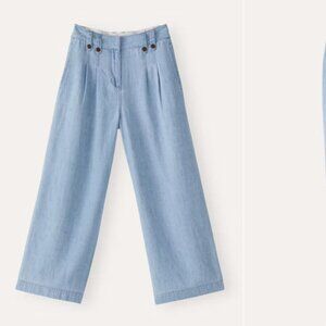 Poetry Indigo Cropped Trousers, Pale Denim